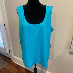 Perfect Turquoise Clear Sky  plus size 2X stretch tank.  Worn once.